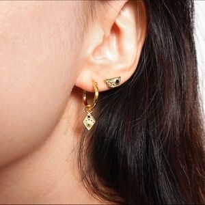 Gold celestial earrings